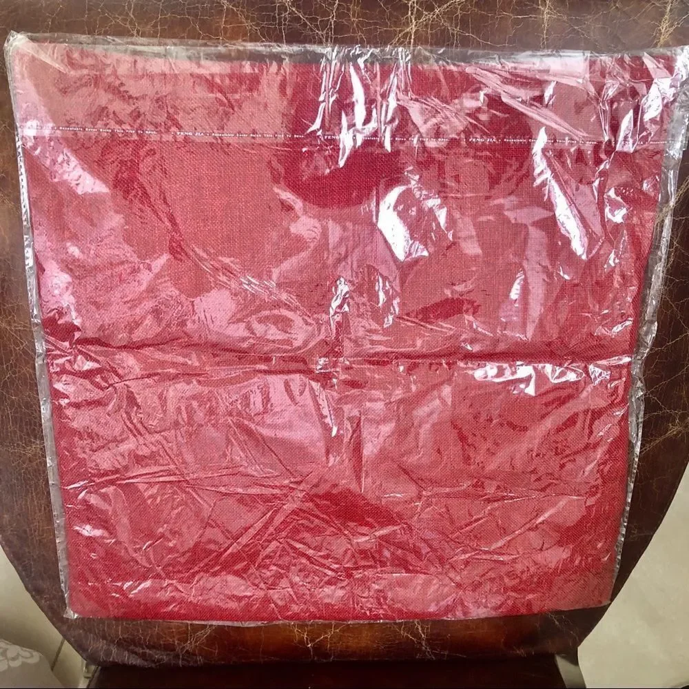 NEW! Red black 17X17 square linen decorative pillow cases